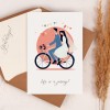 Kartka na ślub z Parą Młodą na rowerze - Cyclists